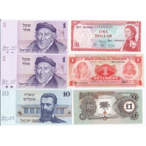 Group of Banknotes: Biafra, Honduras, Israel, Guatemala, Haiti, Morocco, East Caribbean States (12)