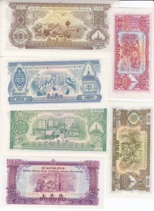 Group of Banknotes: Laos (6)