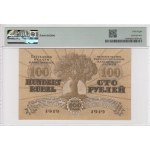 Latvia (Government Currency Note) 100 Rubli 1919 - PMG 58 Choice About Unc