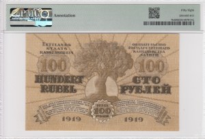 Latvia (Government Currency Note) 100 Rubli 1919 - PMG 58 Choice About Unc