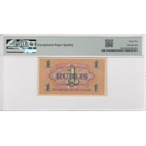 Latvia (Riga's Workers' Deputies Council) 1 Rublis 1919 - PMG 65 EPQ Gem Uncirculated