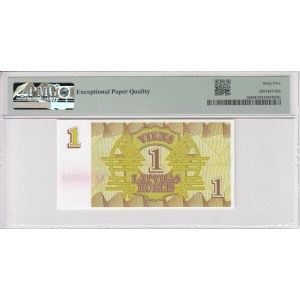 Latvia (Latvijas Banka) 1 Rublis 1992 - PMG 65 EPQ Gem Uncirculated