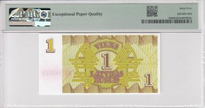 Latvia (Latvijas Banka) 1 Rublis 1992 - PMG 65 EPQ Gem Uncirculated