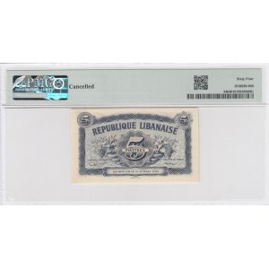 Lebanon 5 Piastres 1942 - PMG 64 Choice Uncirculated