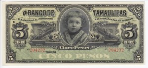 Mexico (Banko de Tamaulipas) 5 Pesos 1902-1914