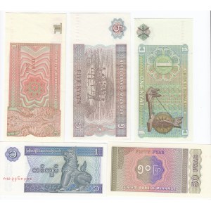 Group of Banknotes: Myanmar & Burma (5)
