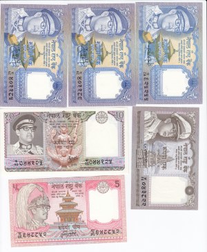 Group of Banknotes: Nepal (5)