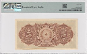 Paraguay (Banco de la Republica) 5 Pesos M.N. = 1/2 Peso Oro 1907 - PMG 65 EPQ Gem Uncirculated