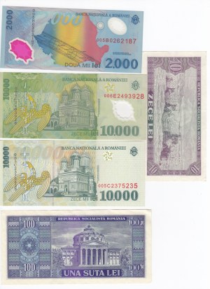Group of Banknotes: Romania (5)