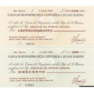 San Marino 150 & 200 Lire 1976 (2)