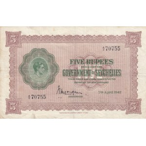 Seychelles 5 Rupees 1942
