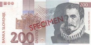 Slovenia 200 Tolarjev 2001 specimen