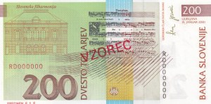 Slovenia 200 Tolarjev 2001 specimen