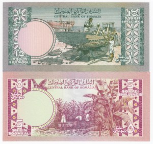 Somalia 5 Shilin 1978 & 10 Shilin 1980 (2)