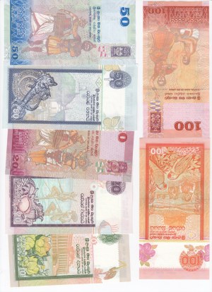 Group of Banknotes: Sri Lanka (7)