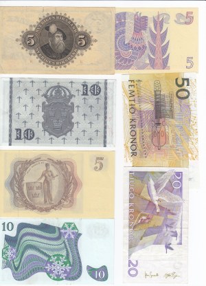 Group of Banknotes: Sweden (7)