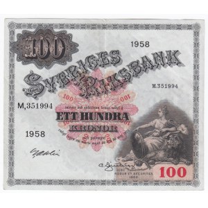 Sweden 100 Kronor 1958