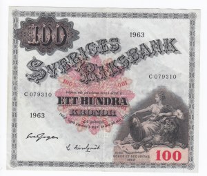 Sweden 100 Kronor 1963