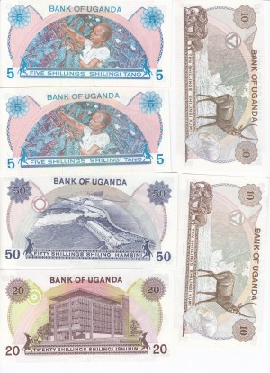 Group of Banknotes: Uganda (6)