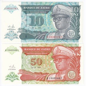 Group of Banknotes: Zaire, Zambia, Uganda (8)