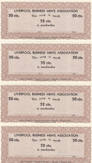 Liverpool Business Men's Association Scripts 25 & 50 Cents 1933 (8)