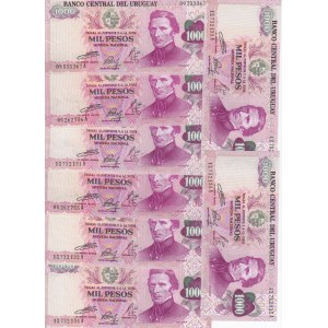 Group of Banknotes: Paraguay, Guatemala, Peru, Costa Rica, Uruguay (24)