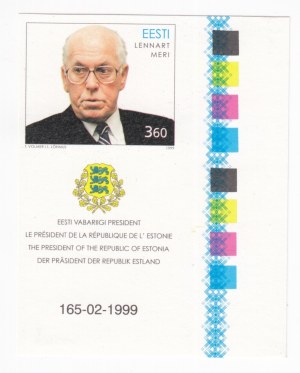 Estonia stamps, Lennart Meri 70, 1999, Imperforate