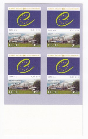 Estonia stamps, 50th ann. of the Council of Europe, 1999, Imperforate