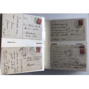 Collection of postcards: mostly Estonian postcards featuring postmarks from the letter L to P (1 album)