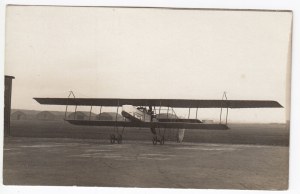 Russian Empire Photocard - Early Military Biplane at Airfield with Tents, ca. WWI Era