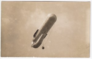 Russian Empire Photocard - Observation Balloon “ДРАКОНЪ” (Dragon) in Flight, ca. WWI Era