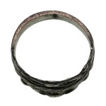Livonian Silver Men’s Ring - 14×22 mm, 4.39 g, Ornate Folk Design, ca. 17th-18th Century