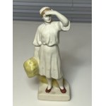 Ukraine (Russia, USSR) Porcelain Figurine (1940s-1950s) - Collective Farm Girl with Sheaf (Reaper)