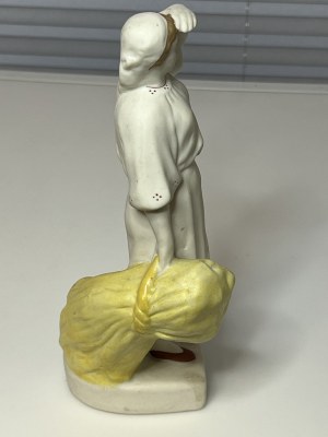 Ukraine (Russia, USSR) Porcelain Figurine (1940s-1950s) - Collective Farm Girl with Sheaf (Reaper)