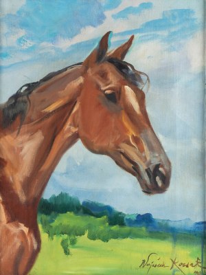 Wojciech Kossak (1856 Paris - 1942 Krakow), Head of a horse