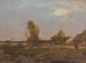 Roman Kochanowski (1857 Kraków - 1945 Freising, Bavaria), Landscape with a house with a red roof