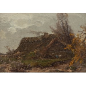 Roman Kochanowski (1857 Kraków - 1945 Freising w Bawarii), Pejzaż z chatą