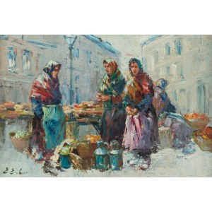 Erno Erb (1878 lub 1890 Lwów - 1943 tamże), Przekupki lwowskie z kankami mleka