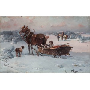Jan Konarski (1850-1918), W drodze na polowanie