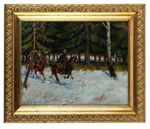 Jerzy Kossak (1886 Kraków - 1955 there), Ride of the lancers, 1921.