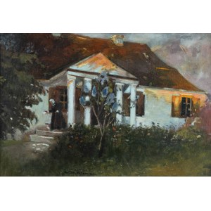 Bronisława Rychter-Janowska (1868 Kraków - 1953 tamże), Dworek w zachodzącym słońcu