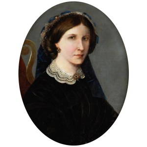 MN (II poł. XIX w.), Portret w typie Biedermeier
