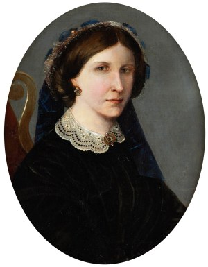 MN (second half of 19th century), Portrait in Biedermeier type