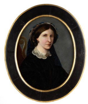 MN (second half of 19th century), Portrait in Biedermeier type
