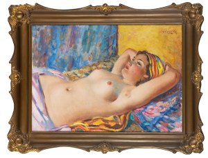 Stanisław Żurawski (1889 Krosno - 1976 Kraków), Nude of a lying girl