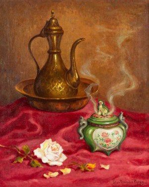 Stanislaw Pociecha (1888-1948), Still Life with Vase / Incense Burner