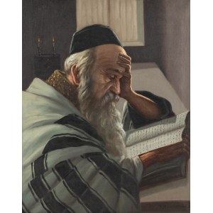 Konstanty Szewczenko (1910 Warszawa-1991 tamże), Portret rabina czytającego