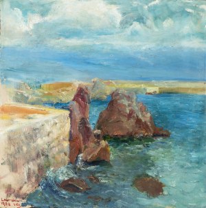 Stanislaw Batowski-Kaczor (1866 Lviv - 1946 there), Landscape from the Opatija Riviera - Lowran, 1908.