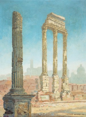 Witold Kalicki (1915-1983), Ruins of columns in the Roman Forum, 1977.