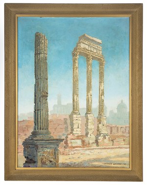 Witold Kalicki (1915-1983), Ruins of columns in the Roman Forum, 1977.